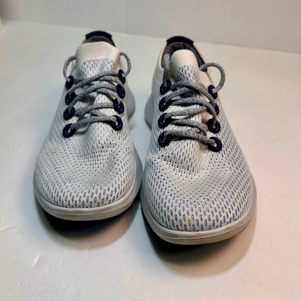 Allbirds Tree Dasher Geyser Blue White‎ Lace Up Running Shoes size 10